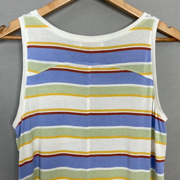 Prana Tank Top Foundation Scoop Neck Women Morning Glory Stripe Shirt Small - Picture 7 of 15